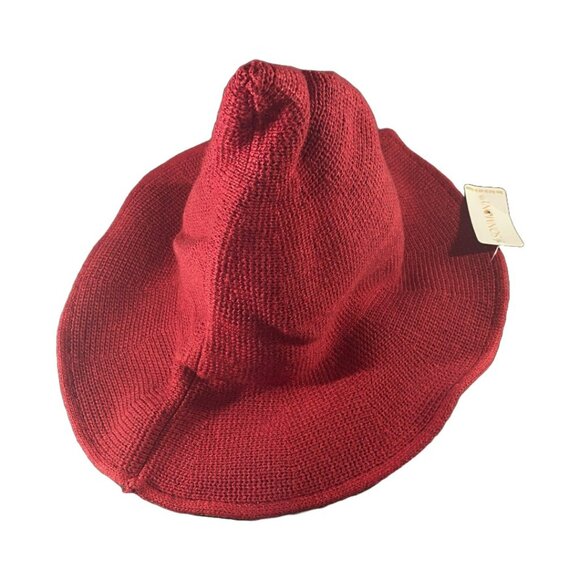 Modern Witch Hat NWT Deep Red + Moon Hair Clip Silvertone w/Stone Pendant NWOT - Picture 7 of 16